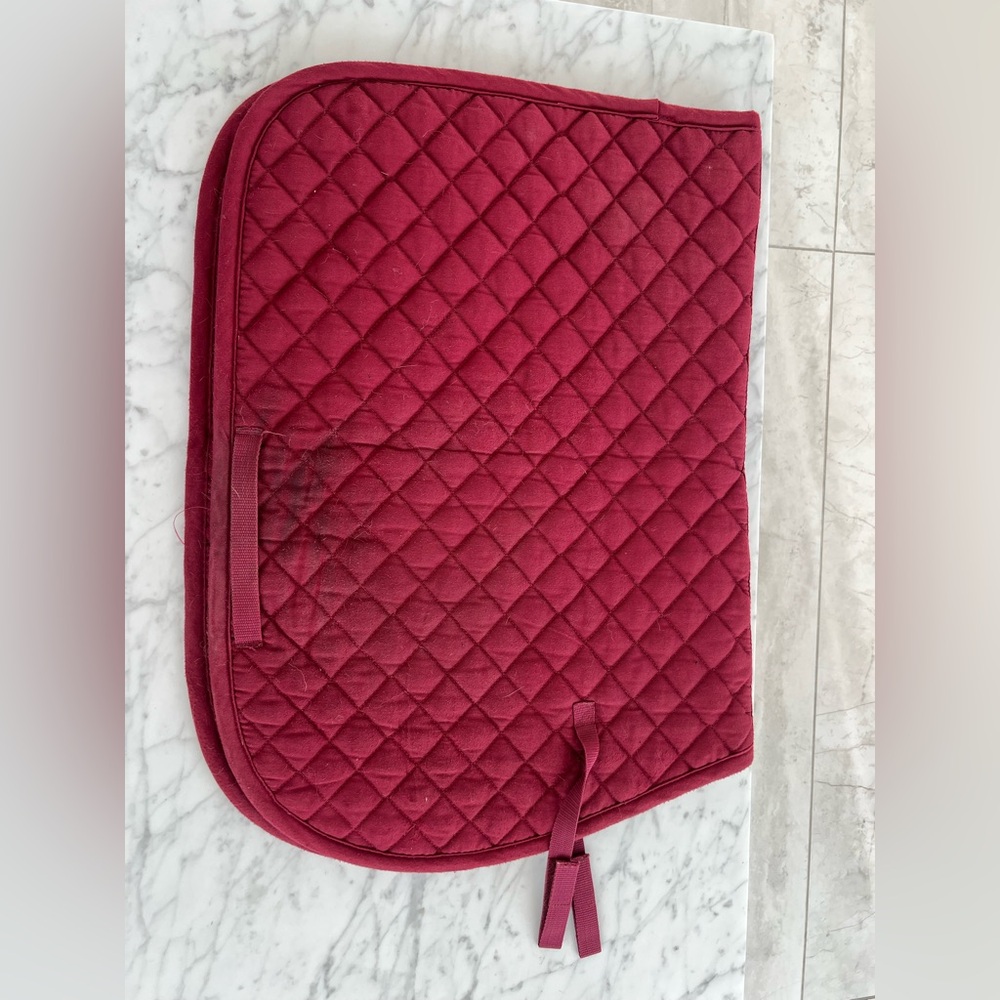 Quilted Burgundy Saddle Pad